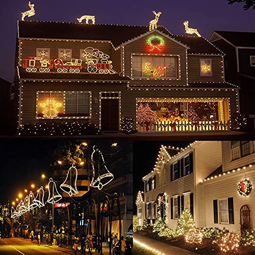 LED Rope Lights Outdoor Waterproof 50FT Warm White Connectable & Cuttable