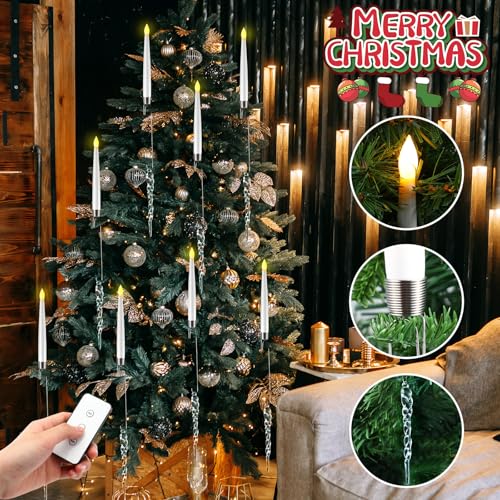 LemonRoad 36-Pcs Icicle Flameless Christmas Candles with Remote (Icicle) Battery-Operated