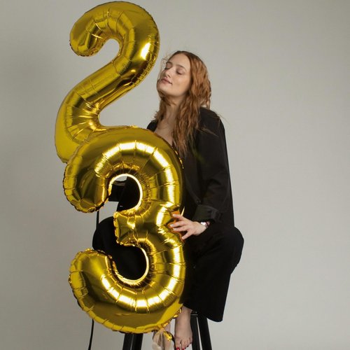 0 Balloon - Gold Birthday Number Balloons, 40 Inch Large Foil Balloons for Men Women Boys Girls Gold Themed Birthday Decorations