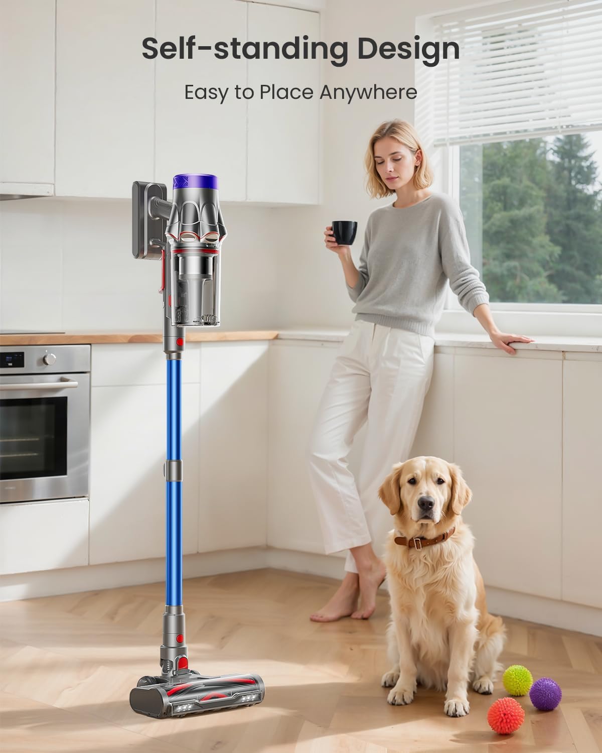 Skiennix Cordless Vacuum Cleaner - 55KPa Powerful Suction | 70 Minutes Runtime for Home Use