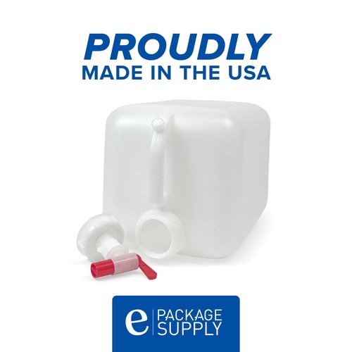ePackageSupply Premium 5-Gallon Hedpak With Spigot: Durable HDPE, BPA-Free Plastic, Reusable Liquid Storage Solution for water, juices, beverages, chemicals, essential oils, and liquid foods.