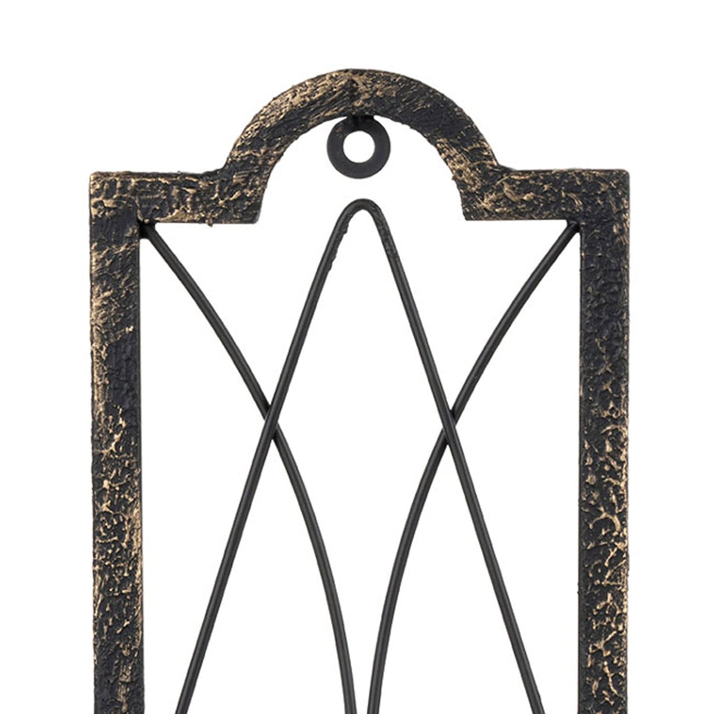 Candle Sconce(Set of 2),Metal Wall Decorations,Rustic Home Decor,Wall Candle Sconces,Gold Black Wall Sconces