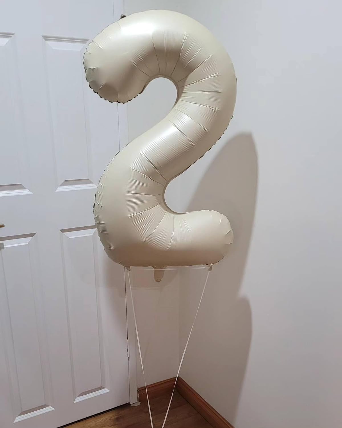 Regine Switzerland Cream Number Balloon - 40 Inch Birthday Decoration for All Ages | Elegant Party Supplies