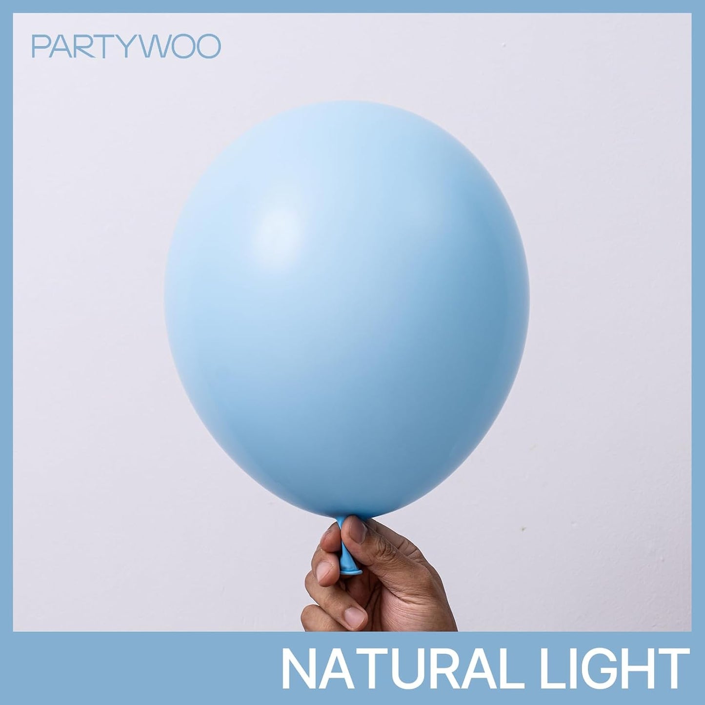 PartyWoo Light Blue Balloon Arch Kit - 152pcs in Various Sizes for Birthday, Baby Shower & Graduation Decor