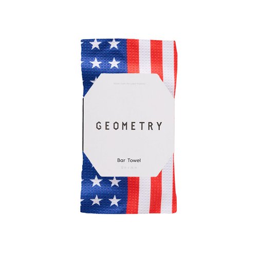 GEOMETRY Bar Towels for Kitchen Premium Towels for Cleaning Dishes & Glassware - Absorbent & Fast Drying Kitchen Towels - Star Spangled, 12" x 14" - 1-Piece