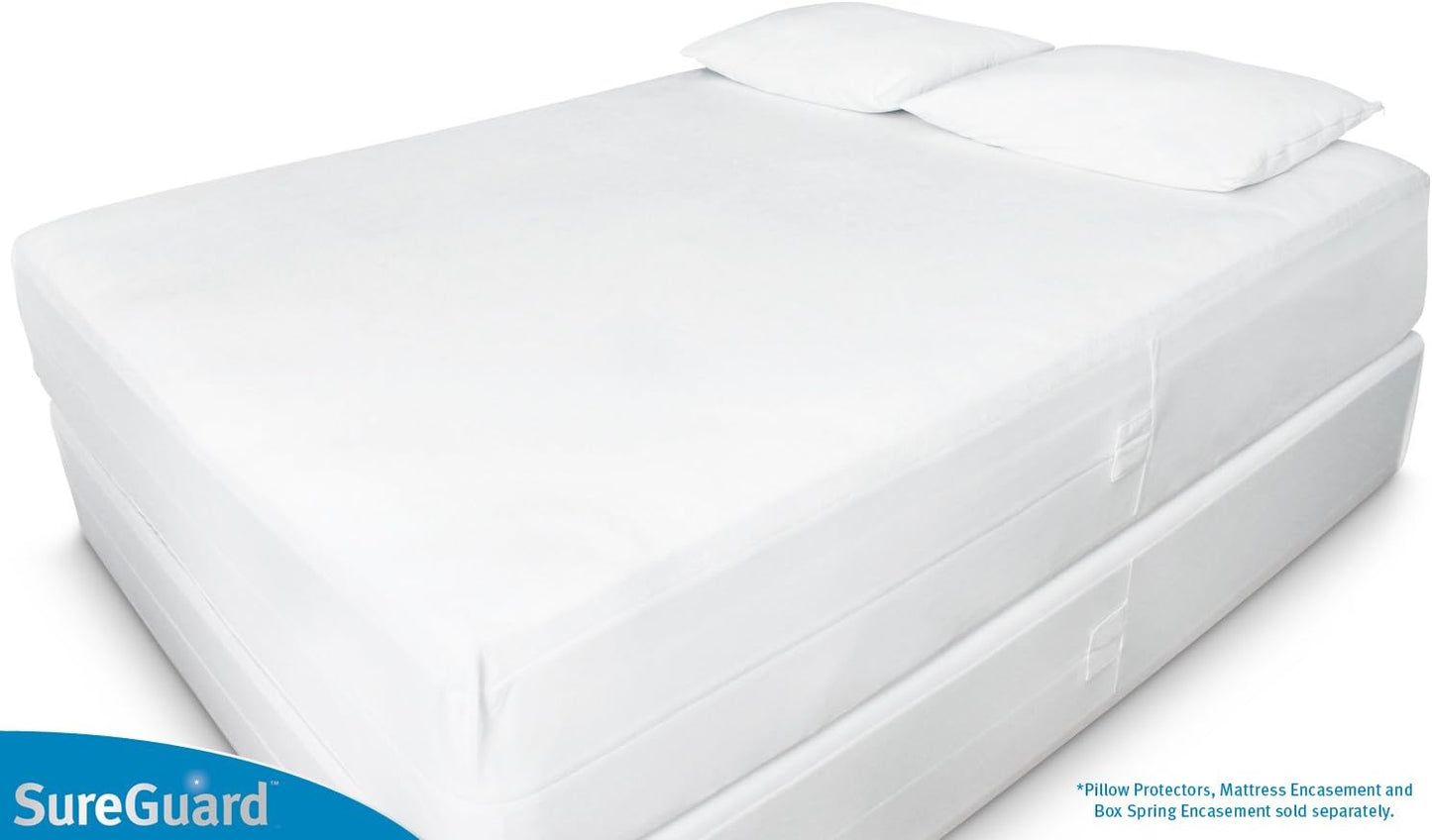 SureGuard Queen Mattress Encasement - 100% Waterproof, Bed Bug Proof & Hypoallergenic | Deep 13-16 in. Cover