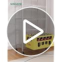 8-Tier Metal Wire Closet Shelf with Wheels, Adjustable Storage, White 12x22x74