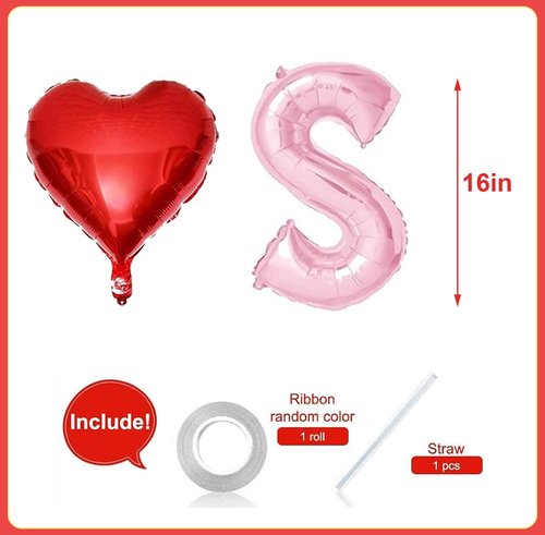 16" Pink Galentines Day Balloons, Galentines Day Banners Decorations as Party Supplies, Galentine's Day Decor for Home Office Classroom