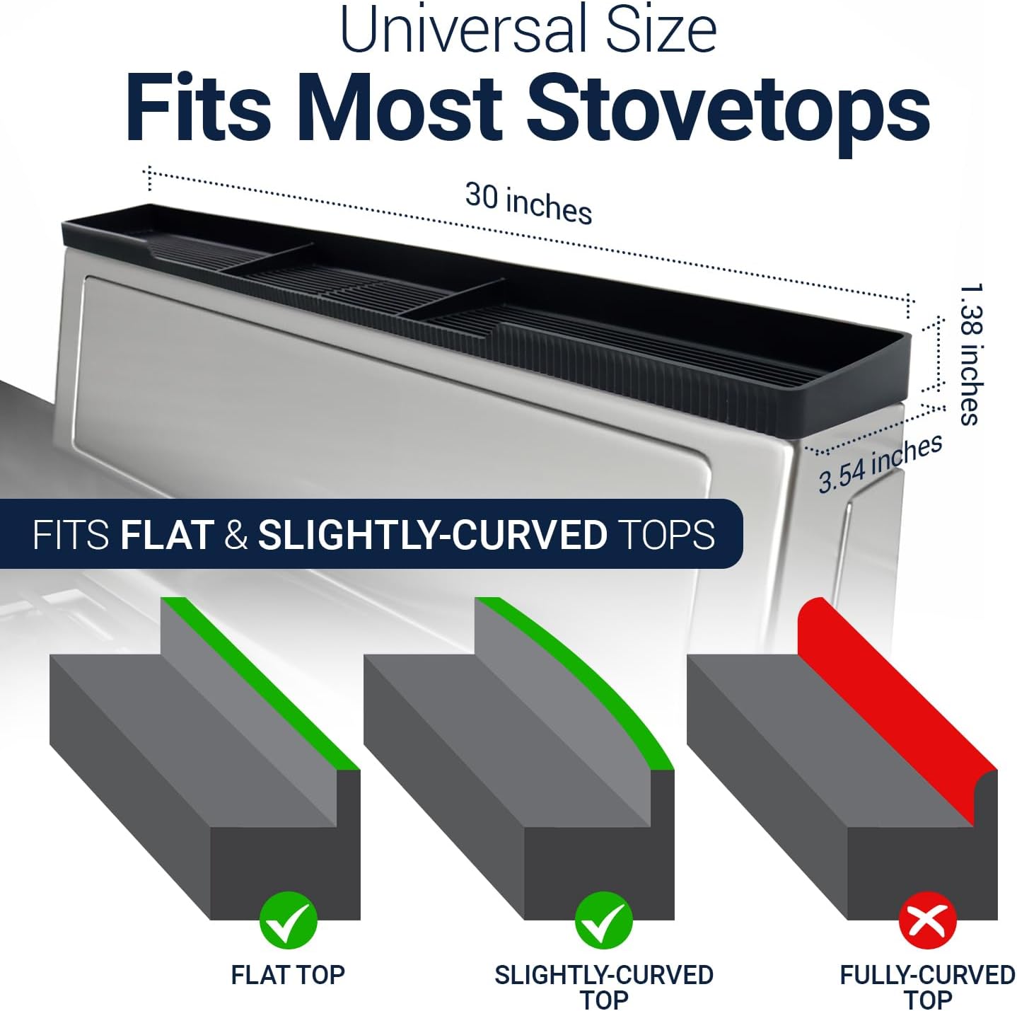 Silicone Magnetic Over The Stove Shelf - Versatile Spice Rack with 6 Extra Plates | Black