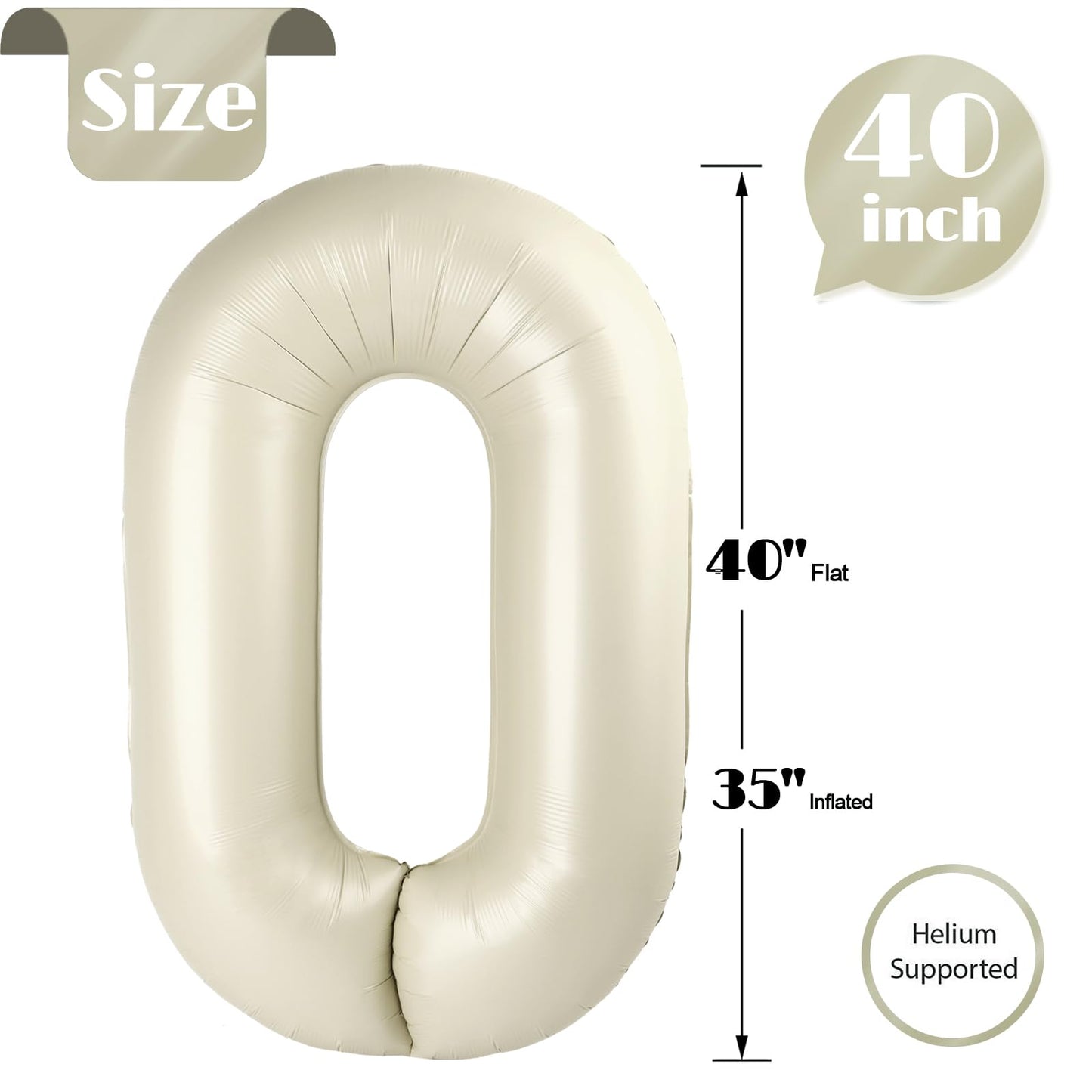 Cream Number 27 Balloon 40 inch, 27 Number Balloons, 27th Cream Birthday Decorations, 27 Year Old Women Men White Party Supplies