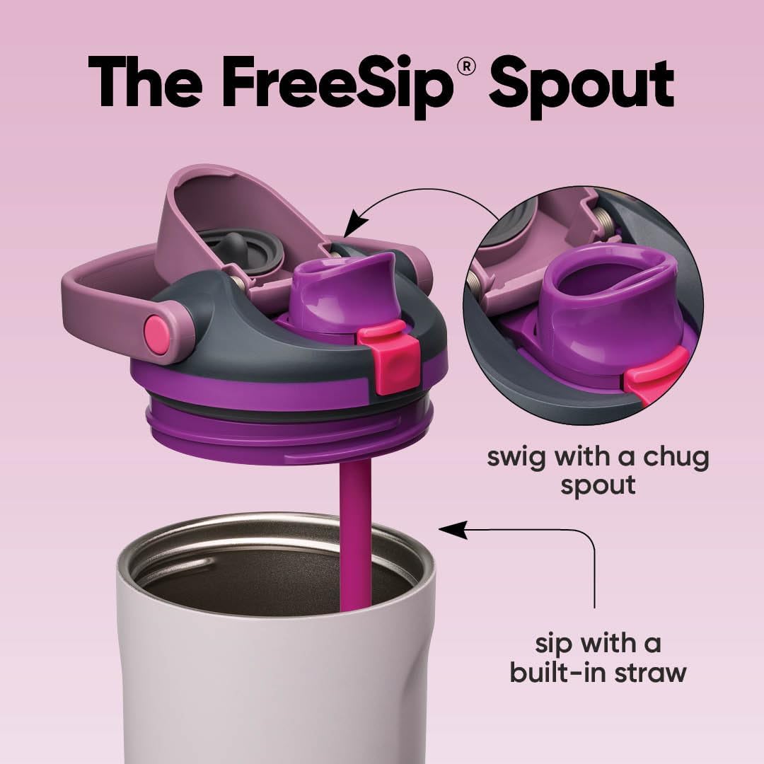 Owala FreeSip Sway 30oz Insulated Stainless Steel Water Bottle - Two-Way Spout & Built-In Straw, BPA Free