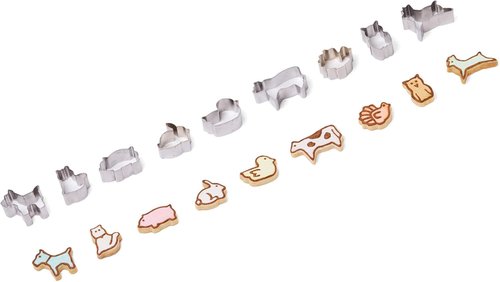 Fox Run Mini Animal Cookie Cutters - Metallic, Perfect for Fun Baking | 0.75 x 1.5 x 1 Inches