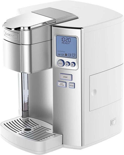 Cuisinart Single Serve Coffee Maker - 1 Cup Capacity with Adjustable Temperature & 5 Serving Sizes - White