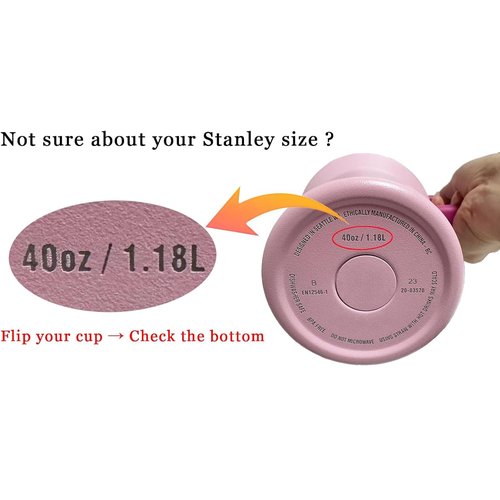 2 Pack 40 oz Flip Straw Leak Proof Lid for Stanley H2.0 Quencher, Stanley Lid Replacement 40 oz for Stanley Cup Accessories ProTour, No Spill Proof Straw Cover for Stanley Accessories (Cream & Cream)