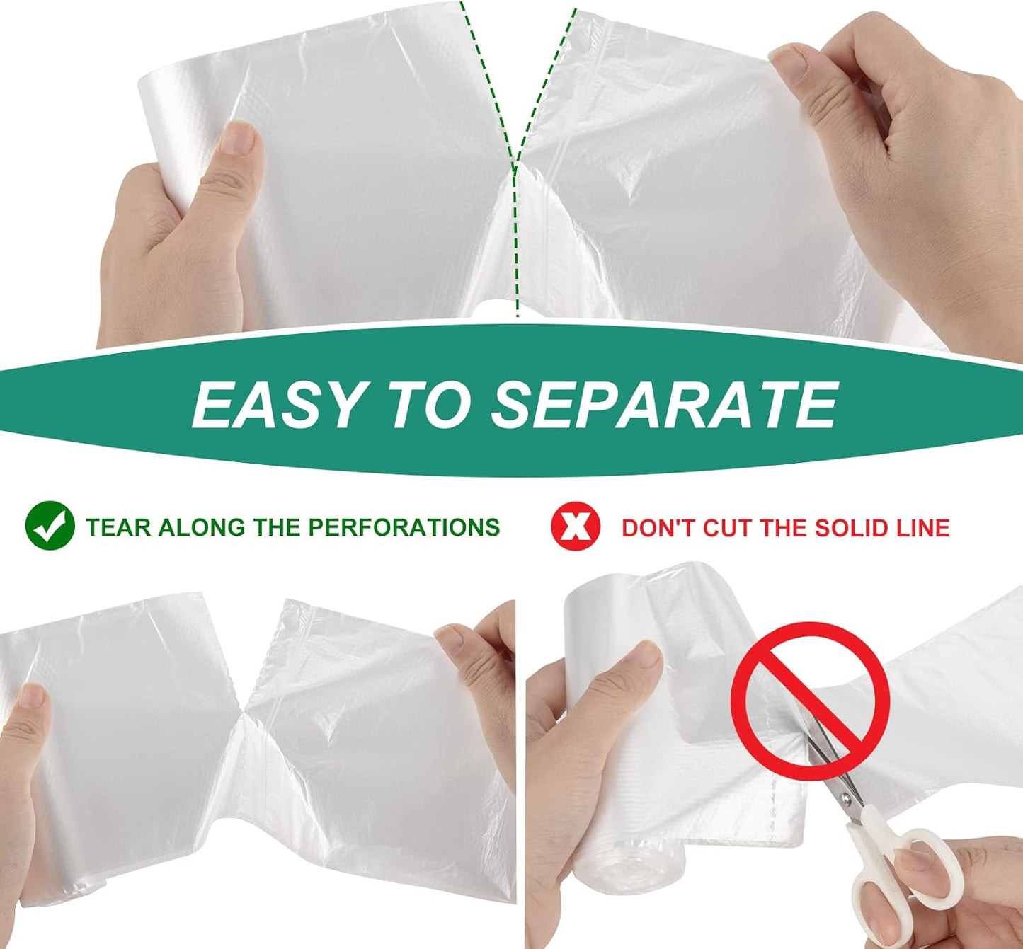 Magesh 4 Gallon Trash Bags - Strong, Leakage-Free, Unscented Thick Bags for Small Trash Cans | 15L, 105 Count, Clear