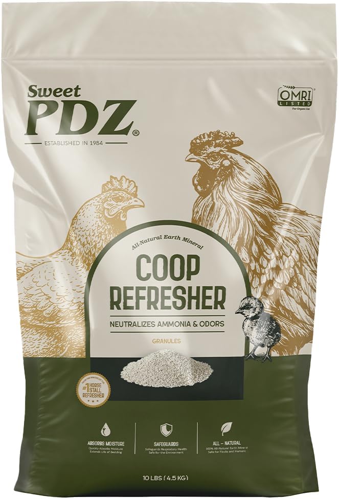 Sweet PDZ - Coop Refresher - Natural Zeolite Odor Eliminator for Chicken Coops - 10 lbs