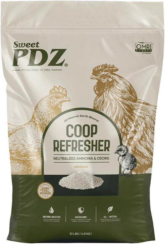 Sweet PDZ - Coop Refresher - Natural Zeolite Odor Eliminator for Chicken Coops - 10 lbs