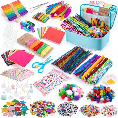 Kids Arts and Crafts Supplies Kit with 2000+ Pieces - DIY Jewelry & Craft Set - Variation of THIS listing