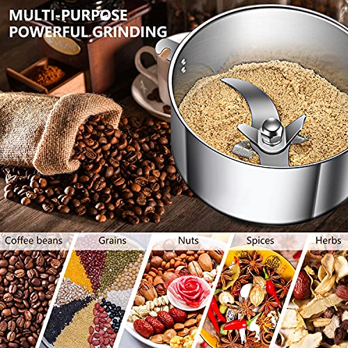 150g High-Speed Electric Grain & Spice Grinder - Stainless Steel Food Mill