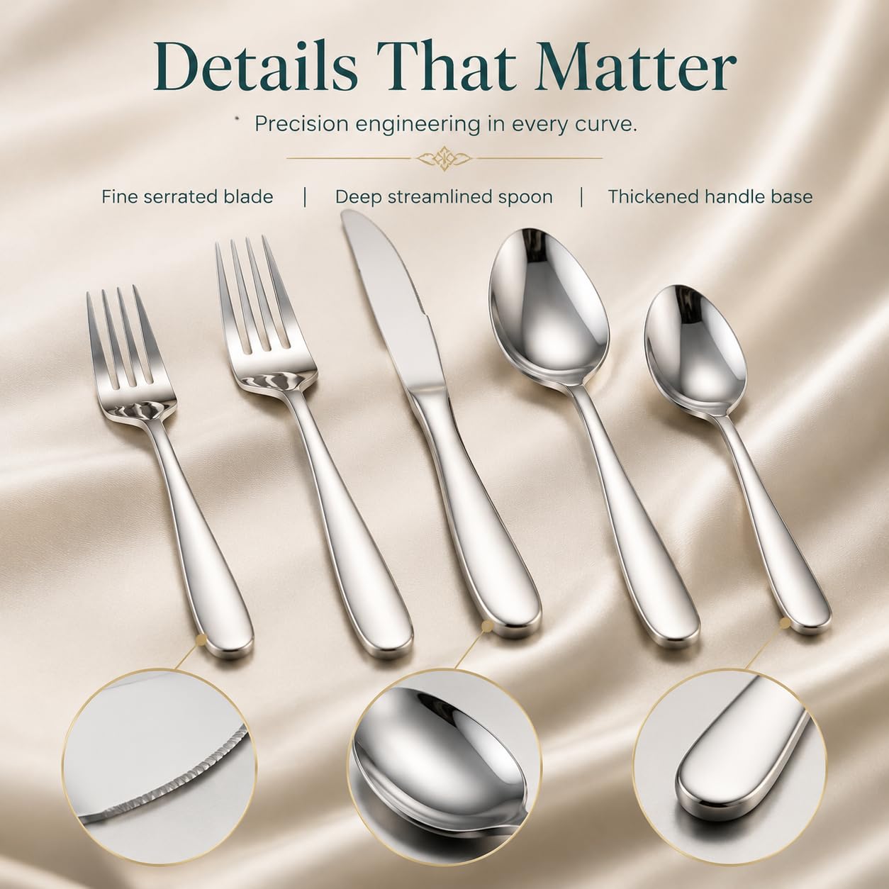 HaWare Silverware Set for 4, 20-Piece Heavy Duty Stainless Steel Flatware Utensils, Food Grade Cutlery Set Including Knife Fork and Spoon, Modern Tableware for Home and Restaurant, Dishwasher Safe