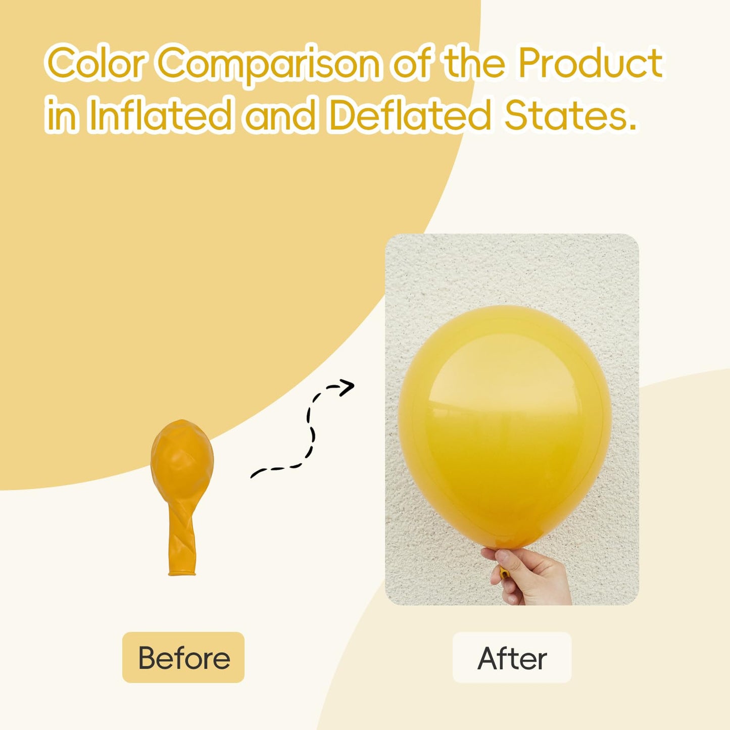 Mustard Yellow Balloons 12 inch, Mustard Yellow Latex Balloons 50pcs Party Balloons for Sunflower Bee Thanksgiving Fall Baby Shower Birthday Party Decorations