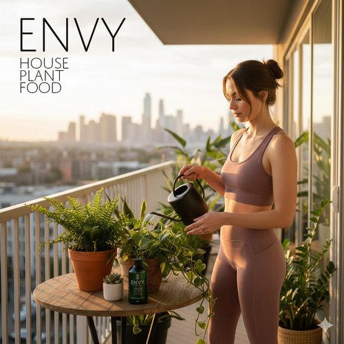 Envy House Plant Food - Advanced Liquid Fertilizer for Indoor Plants - All-Purpose Formula for Stronger Roots & Greener Leaves (8oz)