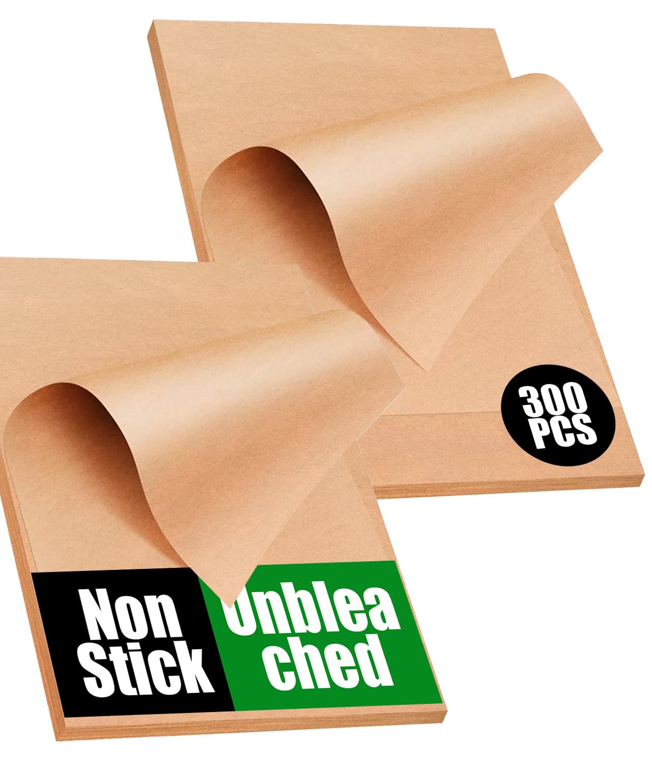 300 PCS Unbleached Parchment Paper Sheets for Baking 12x16 Inches, Non-Stick and Non-Toxic Precut Parchment Sheets for Oven, Cooking, Grilling, Air Fryer and Steaming - Fit for Half Sheet Pans