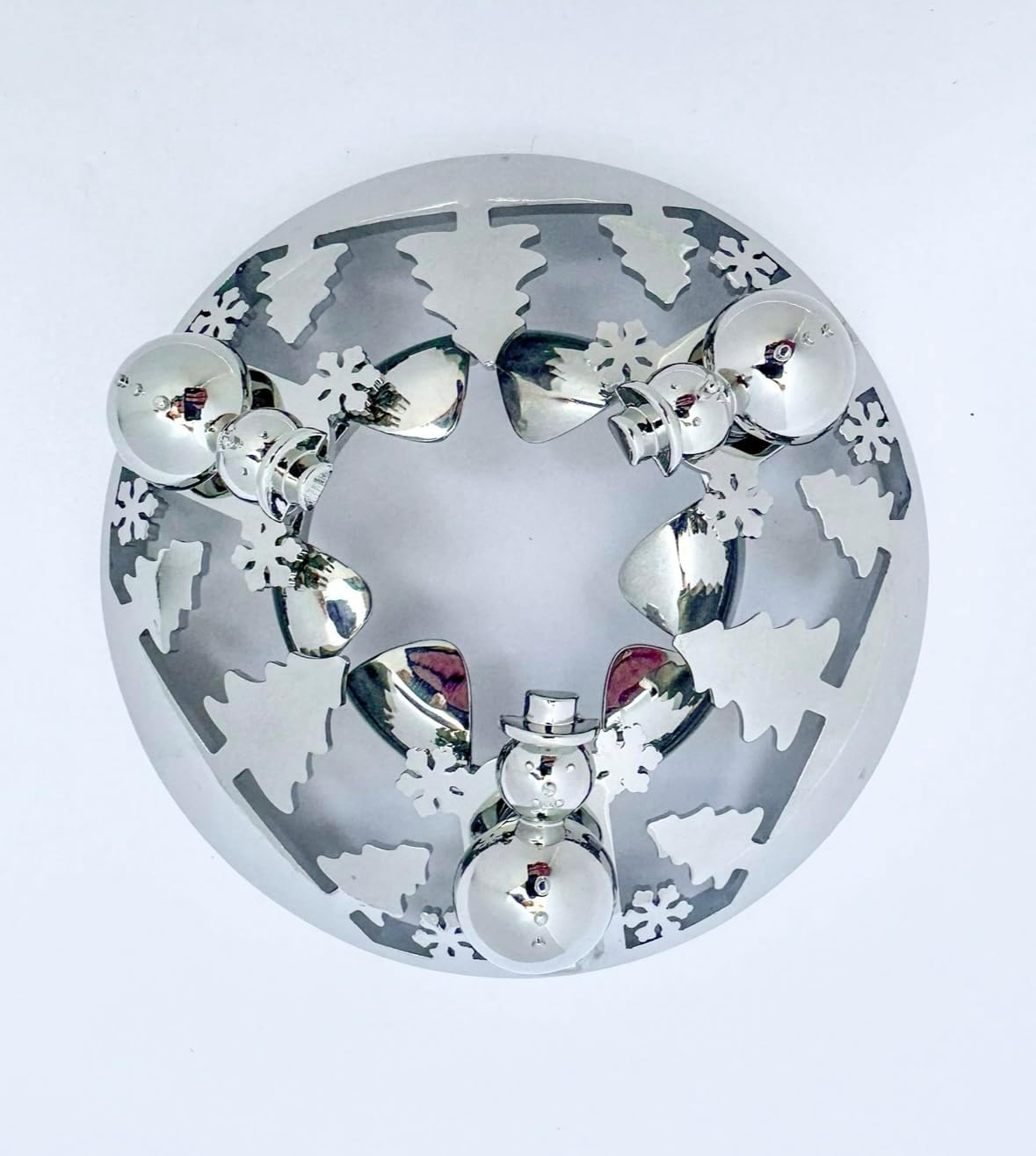 Skiennix Adjustable Candle Topper - Winter Snow Globe Design with Snowman Knobs | Jar Candle Cover