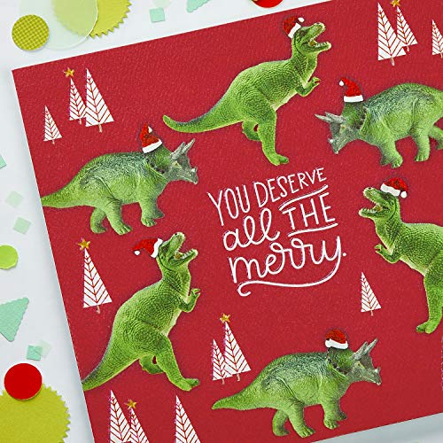 American Greetings Gift Card Holder Christmas Card So Much More with Dinosaur Design
