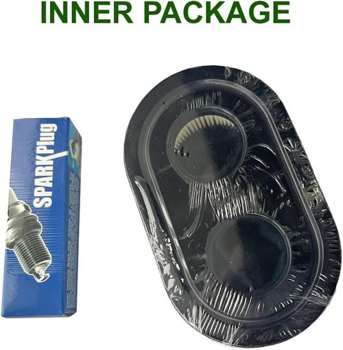 Briggs & Stratton Lawn Mower Air Filter Replacement - 2 Pack with Spark Plug | Compatible with 550E, 500EX, 625