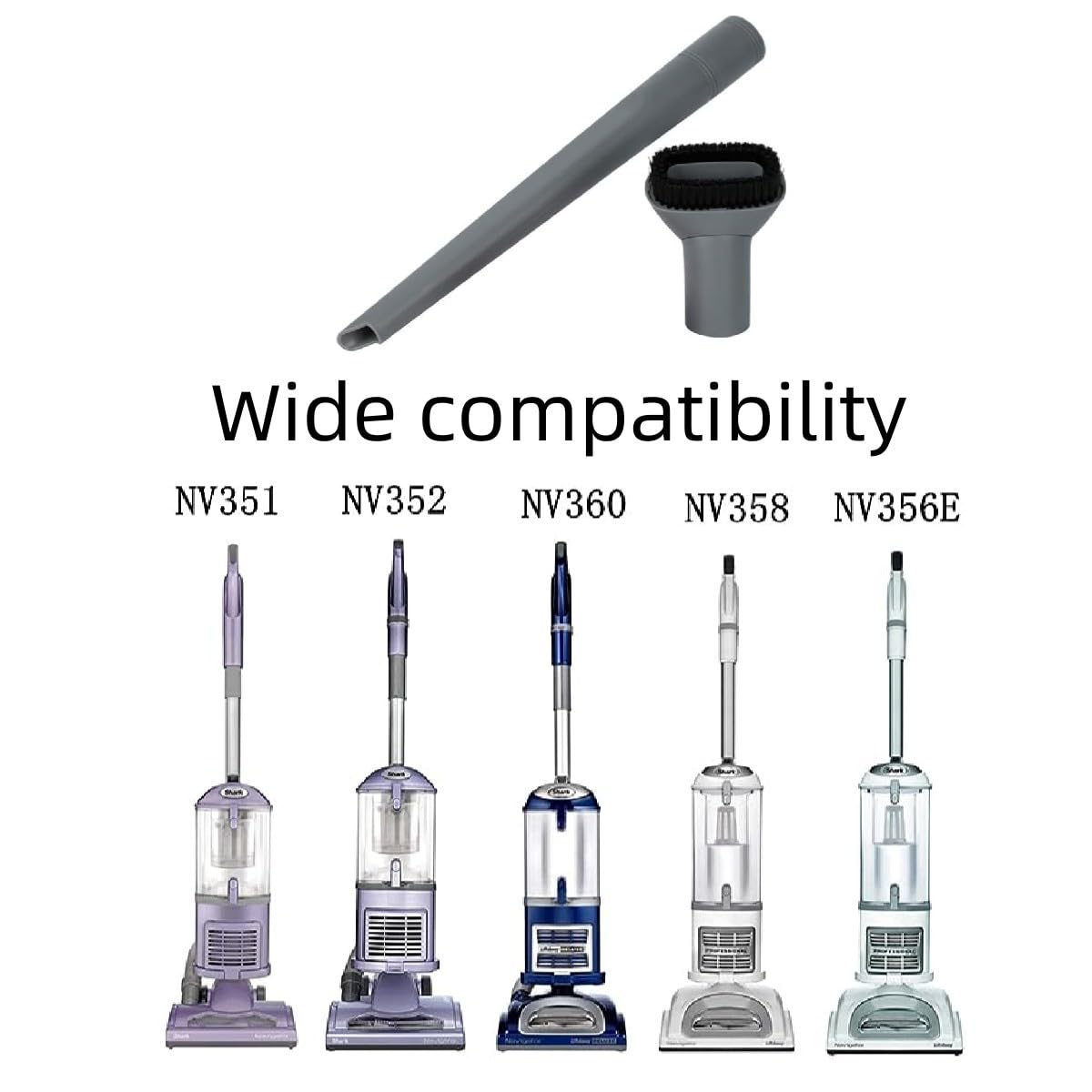 QINAN Replacement Parts Compatible for Shark Navigator Lift-Away NV350 NV351 NV352 NV355 NV356E NV360 NV361 Vacuum Crevice Tool and Dust Brush