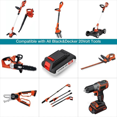 Black & Decker Replacement Battery | Upgraded 20V Max 4000mAh | Extended Run Time for Cordless Tools