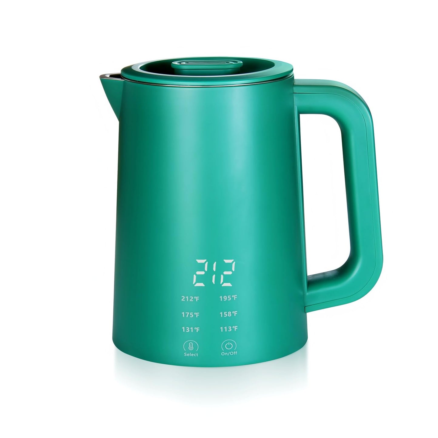 650ml Small Electric Kettle with 6 Temperature Control,800W Dual Voltage 110-240V Fast Heat Hot Water Boiler,304 Stainless Steel Portable Travel Electric Kettle Small,12H Keep Warm (Green)