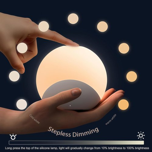 IYT Night Light - Dimmable Touch Lamp for Kids | 7 Colors, Eye-Friendly Silicone, 30 Min Timer