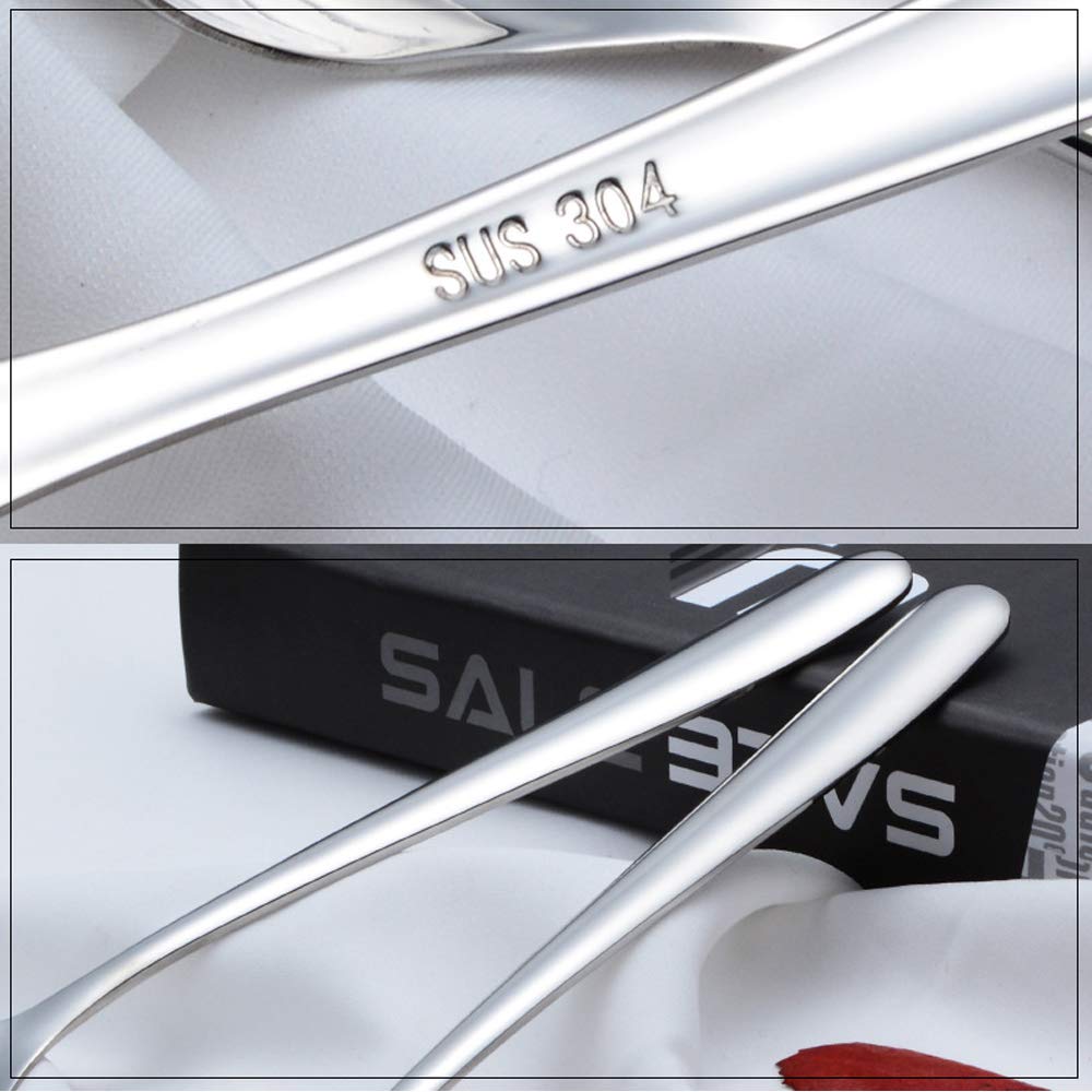 Wenkoni Small Ladles,Sauce,Gravy Soup Spoons Ladles,4 Pack SUS 304 Non-magnetic Stainless Steel 8'' (Color:Silver).