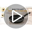 4 Cup Egg Poacher and Frying Pan Set - Nonstick Granite Coating with Lid & Spatula