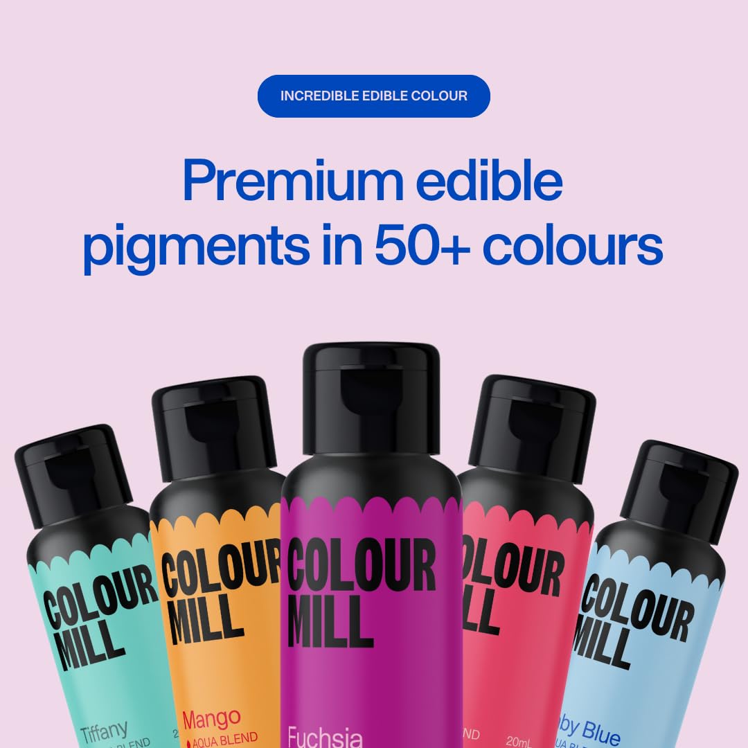 Colour Mill Botanical Pack Aqua Blend Water-Based Food Coloring, 20 Milliliters Dusk, Latte, Lilac, Olive, Rose & Sage