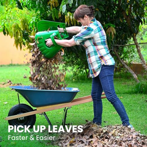 GARDEASE Leaf Scoops - Large Handheld Yard Rakes for Wet & Dry Debris