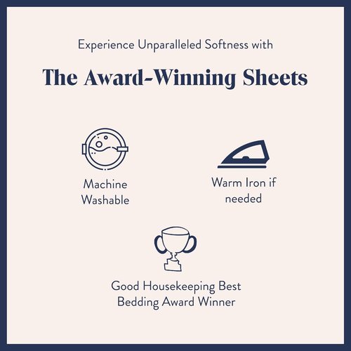 Brooklinen Luxury Sateen King Size Sheet Set - Soft & Durable 100% Cotton in Abyss Blue | Oeko-TEX Certified