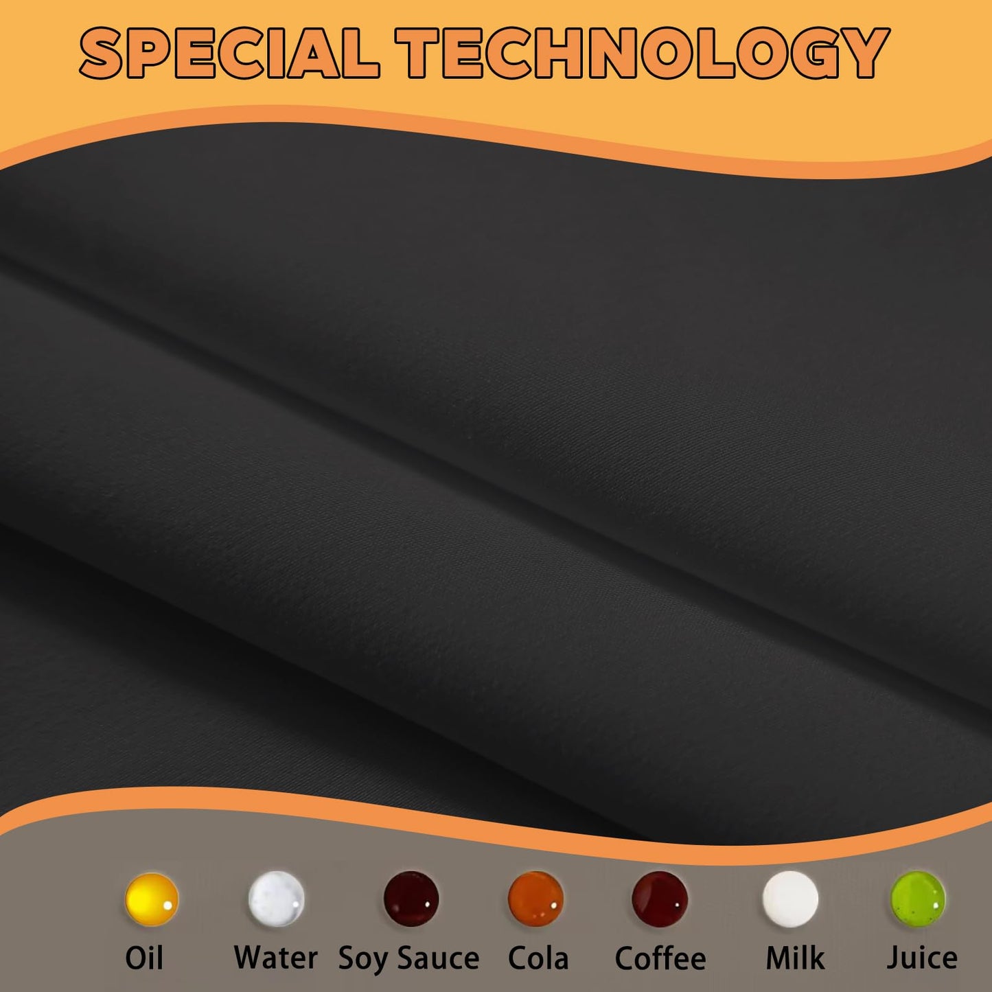 TWINPRET Round Tablecloth 60 Inch, Black Waterproof Washable Polyester Table Cloth - Stain & Oil Resistant Circle Table Cover for Indoor Outdoor Dining, Patio, Party (Fits 20-48 Inch Tables)