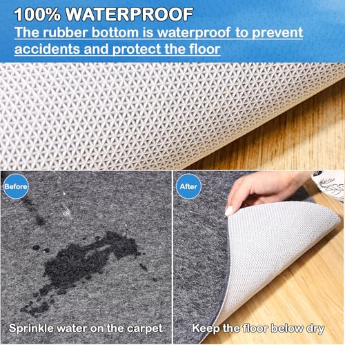 9 x 12 ft Waterproof Rug Pad - Non-Slip Felt & TPR Rug Protector - Extra Large, 1/8" Thick