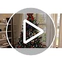 Green 6FT Pre-Lit Christmas Tree with Pine Cones & Red Berries - 818 Tips, 250 LED Lights