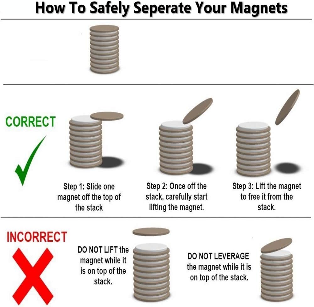 Skiennix 60-Piece Small Round Magnets - Durable Mini Magnets for Refrigerator & Office Use