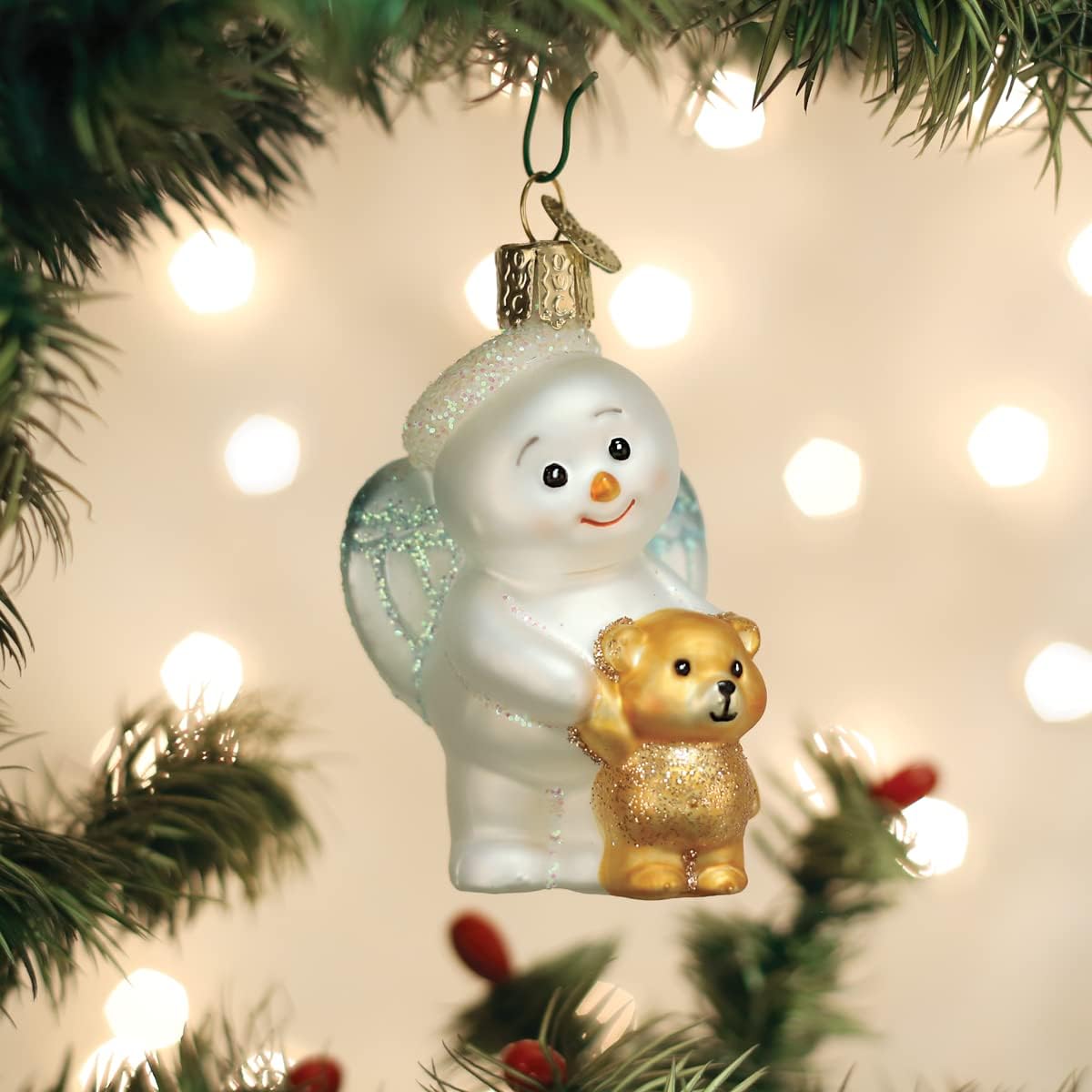 Baby Angel Glass Blown Ornament - Old World Christmas Tree Decor