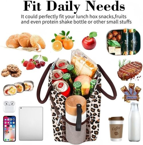 Coobiiya Lunch Box - Insulated, Leakproof Tote Bag for Men & Women | Large Capacity Cooler for Work & Travel