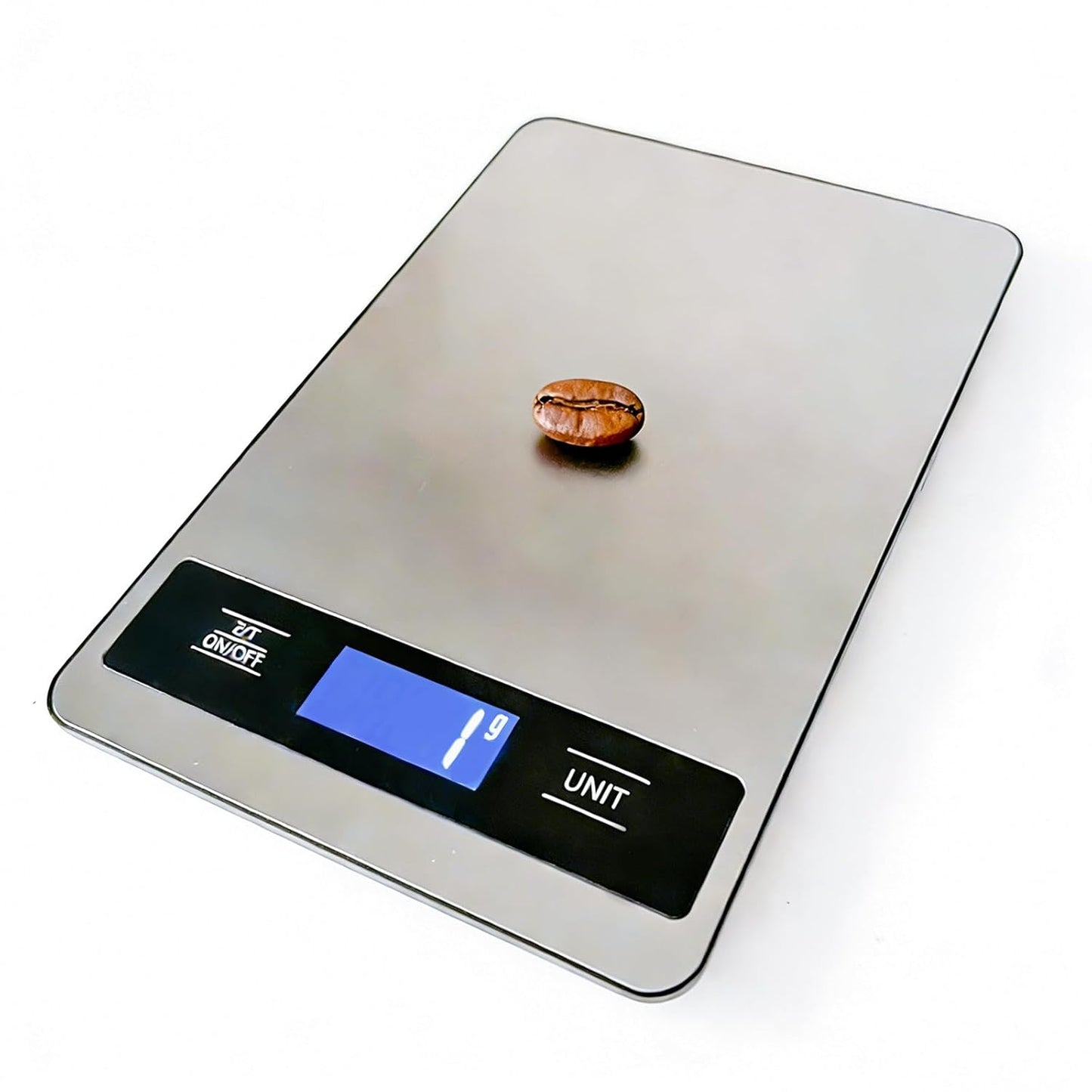 Skiennix Digital Food Kitchen Scale - 33lb/15kg Capacity, 1g Precision, Stainless Steel Panel, Easy-Tare | Silver