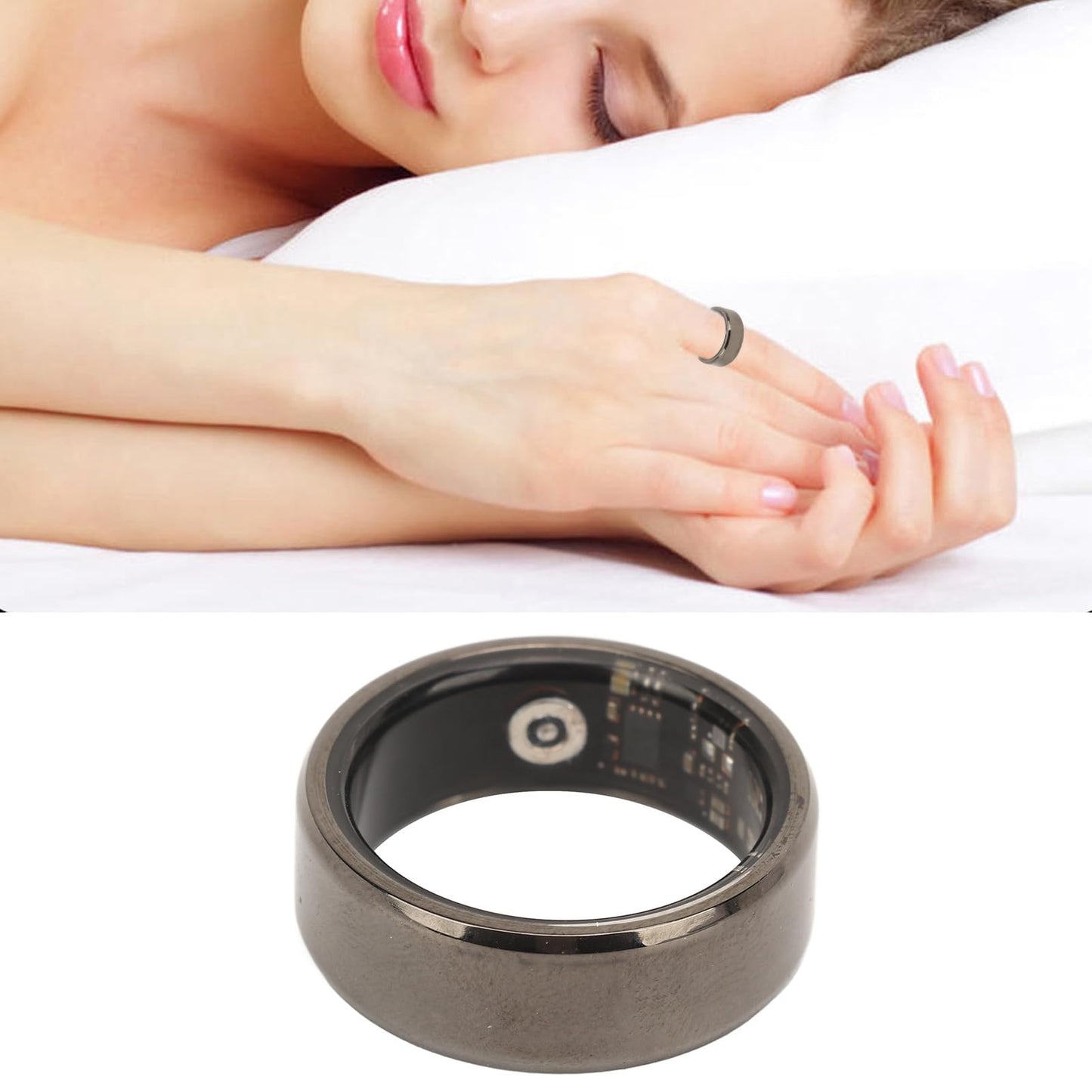 Smart Ring, Fitness Tracker with Heart Rate Monitor, Sleep Quality and Exercise Data, for Women and Men, Size 12