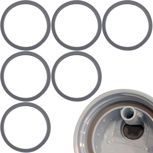 Owala | 6-Pack Water Bottle Gasket Replacement | Silicone Lid Seal O-Rings for 19/24/32/40oz Cups - Gray