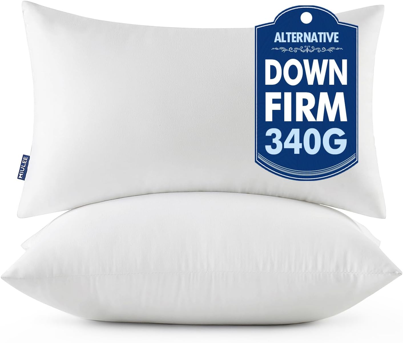 MIULEE Throw Pillow Inserts - Pack of 2, 12x24 Inch, 100% Virgin Fiber Filling for Bed & Couch