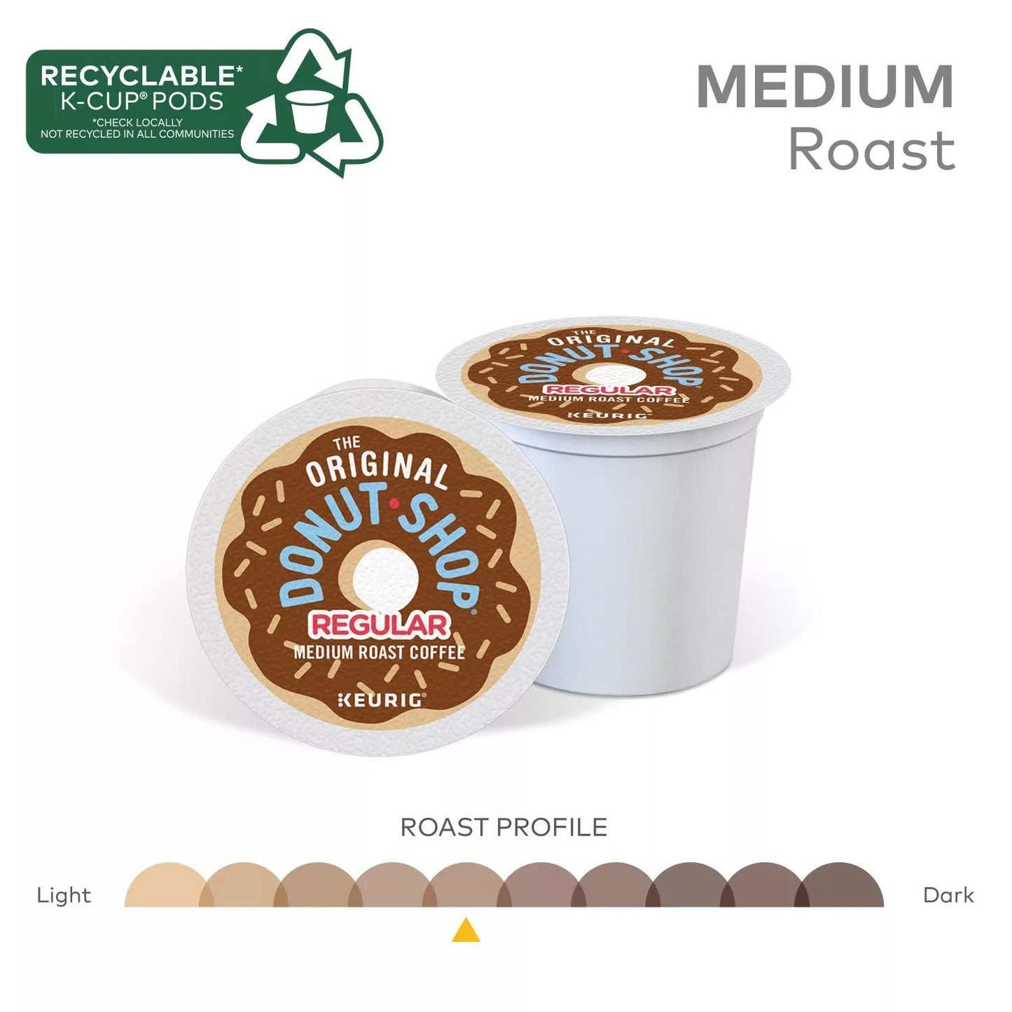 Original Donut Shop K-Cup Pack - Regular Coffee Pods | 100 Count for Keurig Machines